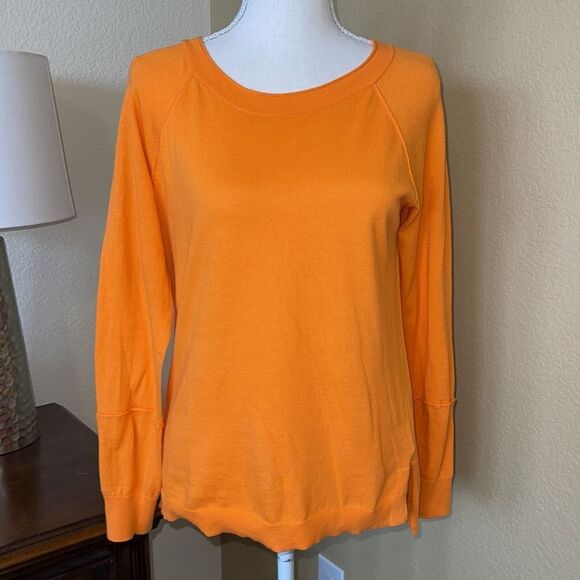 Boden Orange Light Weight Sweater Pullover Crew Neck Sz 6 Spring - Picture 1 of 3